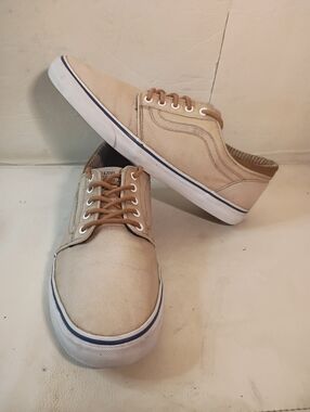 Rare VANS Trig Trim Sesame and White Men's Size 12